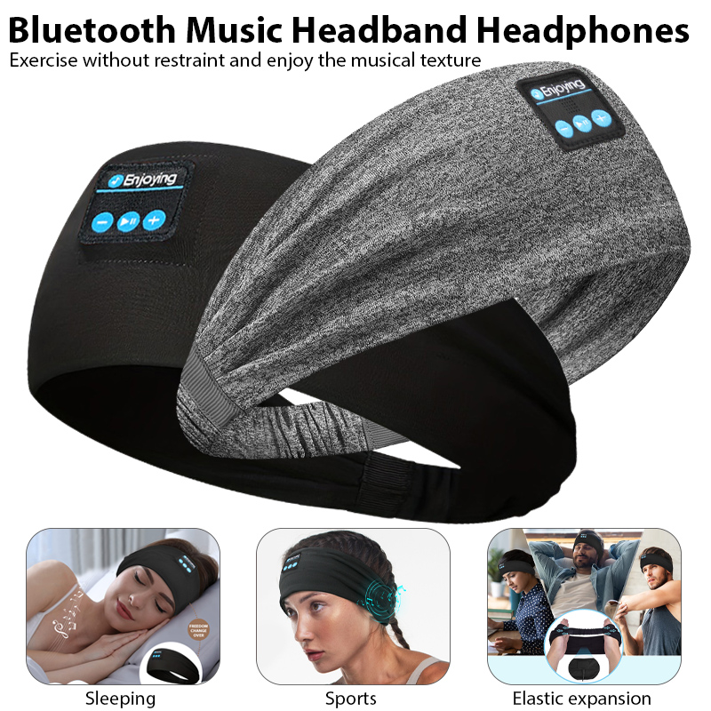Yoga Fitness Video - Беспроводные Bluetooth-наушники-повязка для сна, эластичная музыкальная