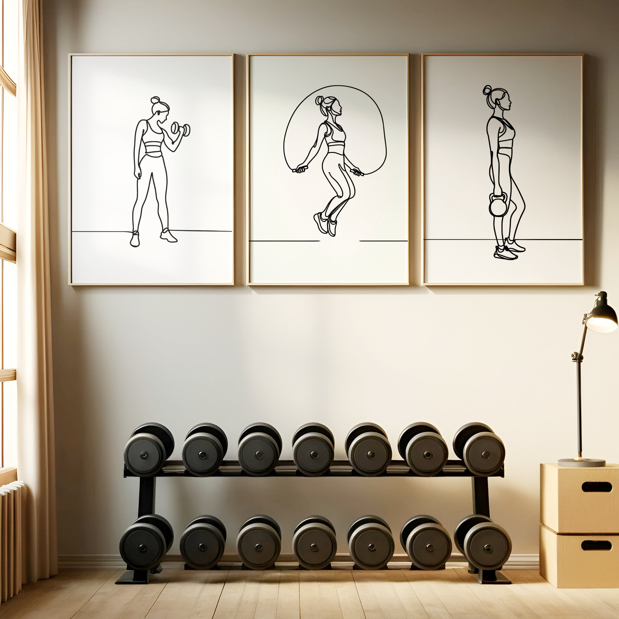 Набор из 3 постеров с изображе – обзор и цена Yoga And Fitness Studio